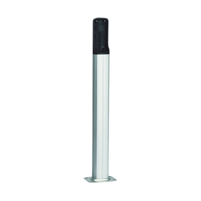Base de PVC para Fotoceldas / Altura Ajustable 500 mm (1.64 ft) / Color Plata / Resistente a la Intemperie