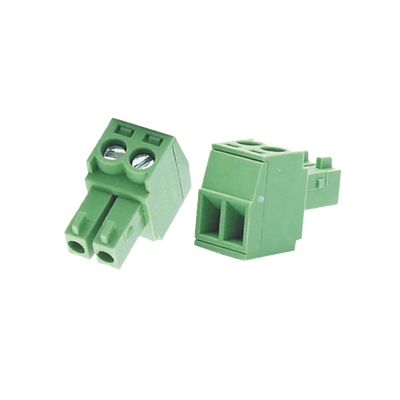 Bornera Conector Macho / 3.5 mm / 2 Tornillos / Plástico Resistente / CCTV y Control de Acceso