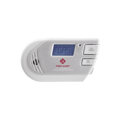 Detector Combo de Gases / Metano, Propano y CO / Pantalla Digital Retroiluminada / 85 dB / 120 Vca con Batería de Respaldo