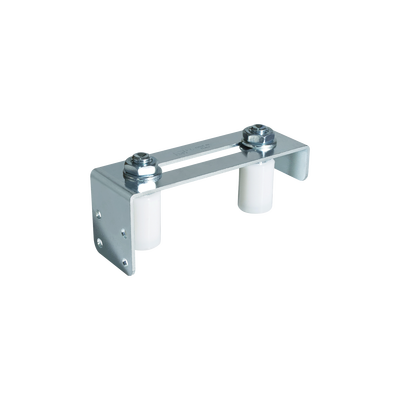 Placa guía para puertas corredizas / Acero galvanizado / Rodillos de nylon / Espesor 0-85 mm / 0.47 kg