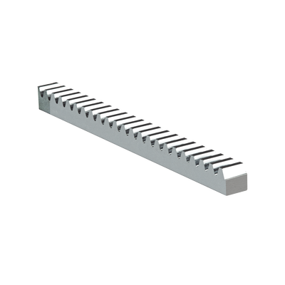 Cremallera de Acero / 2 m (6.6 ft) de Longitud / Módulo 4 / Carga 3000 kgf / Sección 22 x 22 mm / Galvanizado Electrolítico