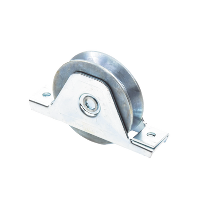 Rueda para Puerta Corrediza / 10 cm / Carga 380 kg / Canal Tipo V / Acero Galvanizado