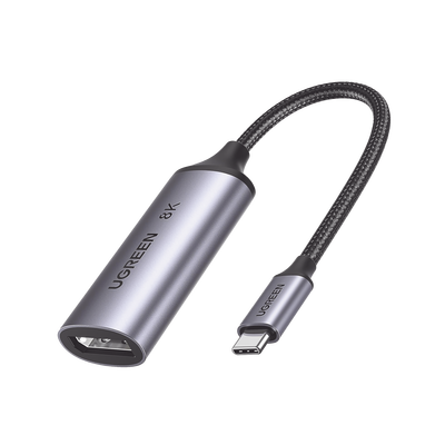 Cable Adaptador USB-C a DisplayPort 1.4 / 8K@60Hz / 4K@240Hz / 32.4 Gbps / MST / HDR / 10 cm (3.94 in)