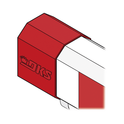 Tapón para Brazo de Barrera / Diseño Octagonal / Alta Visibilidad Roja / Fijación con Tornillos Autorroscantes