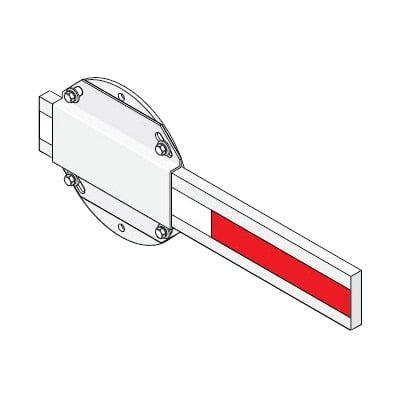 Mástil de Barrera Vehicular / Madera Resistente / 14 ft (4.26 m) / Compatibilidad Dual / Montaje Izquierdo o Derecho