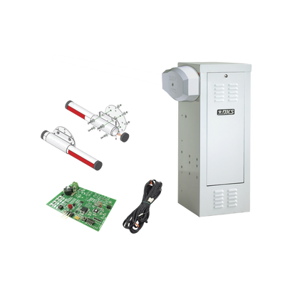 Kit de Barrera Vehicular de Uso Continuo / Motor 1/2 HP / Mástil Aluminio 4 m (13.1 ft) / 115 VAC / 5.4 A / Sensor de Masa y Loop