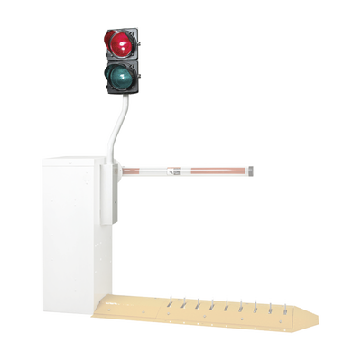 Semáforo LED para Barrera / Rojo/Verde / 12 VDC / Poste 35' (114.8 ft) / Cable 6 ft (19.7 ft) / Sincronización con Ciclo de Barrera