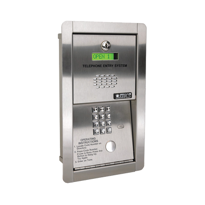 Audioportero telefónico / 600 números / Control 2 puertas / Empotrable / Marcación 16 dígitos / Línea digital o analógica / 16 VAC / 250 mA