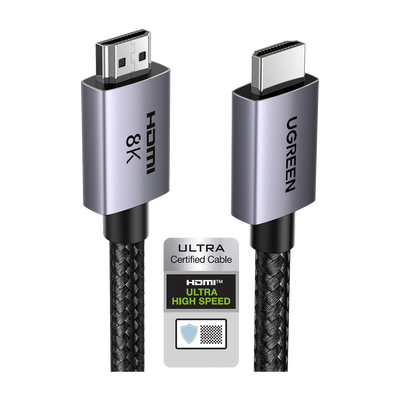 Cable HDMI 2.1 / 8K@60Hz / 4K@240Hz / 48 Gbps / 3 m (9.8 ft) / eARC / HDR10+ / Nylon Trenzado / Aluminio