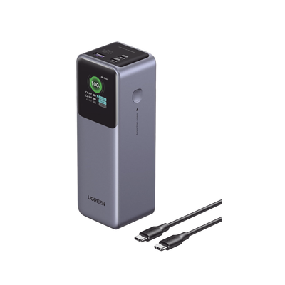 Power Bank / 25000mAh / 200W Total / 140W USB-C1 + 100W USB-C2 / PD 3.0 / QC 3.0 / Pantalla TFT / Carcasa Ignífuga