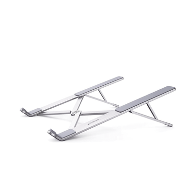 Soporte para Laptop / Ajuste de Altura 46.5-136.5 mm / Capacidad 5 kg / Compatible 11-17.3" / Diseño Plegable / Aluminio + Silicona
