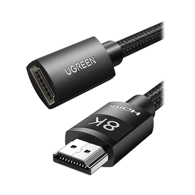 Cable de Extensión HDMI / HDMI 2.1 / 8K@60Hz / 48 Gbps / 28AWG Cobre Puro / 1 Metro (3.28 Pies) / Macho a Hembra / Extensión hasta 3 Metros (9.84 Pies)