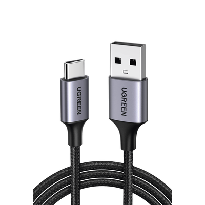 Cable USB-A a USB-C / 1 Metro (3.28 Pies) / 480 Mbps / Carga Rápida 18W / QC 4.0/3.0/2.0 / Nylon Trenzado / Aluminio