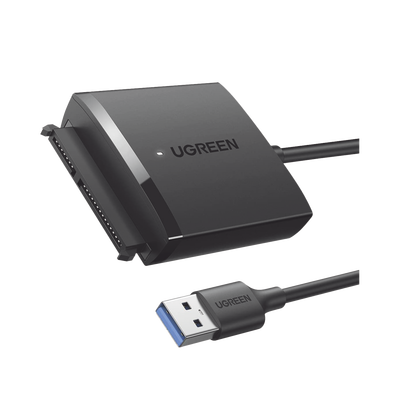 Adaptador USB 3.0 a SATA III / 5 Gbps / UASP y TRIM / HDD y SSD 2.5" y 3.5" / Hasta 12 TB / Cable 50 cm