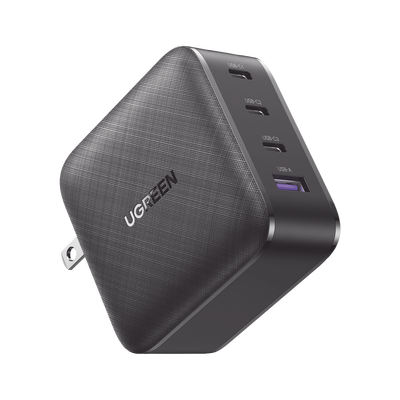 Cargador de 65W con Tecnología GaN II | 4 Puertos de Carga Rápida | 3 USB-C | 1 USB-A | Distribución Automática de Energía | Tecnología de Protección Térmica | Optimiza la Experiencia de Carga | Enc