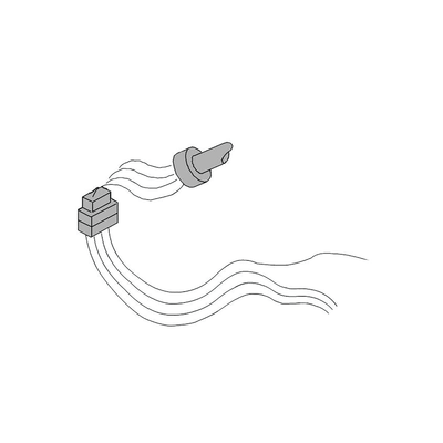Cable de motor / 1.2 m (3.9 ft) / Barrera serie 615 / Aislante industrial / Conexión estable
