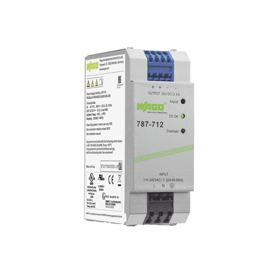 Fuente de Alimentación / ECO / Monofásico / 24V DC / 2.5A / 60W / SELV-PELV / CAGE CLAMP® / Carril DIN