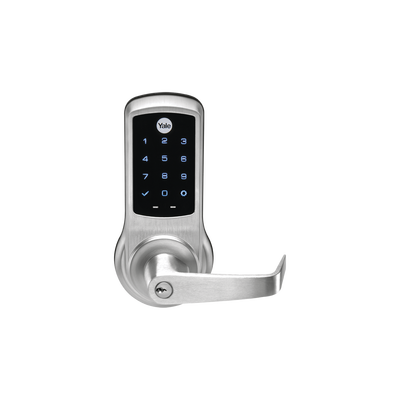 Cerradura Electrónica Autónoma / 500 Usuarios PIN / Grado 1 ANSI/BHMA / Pestillo 70 mm UL 10C / Instalación Cilíndrica 35-45 mm / Z-Wave Compatible
