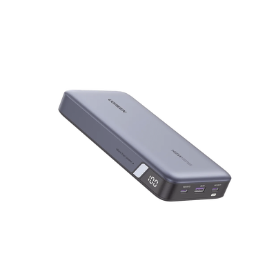 Power Bank / 25000mAh / 145W Max. / 3 Puertos USB / PD 3.0 / QC 3.0 / Pantalla Inteligente / Carcasa Ignífuga