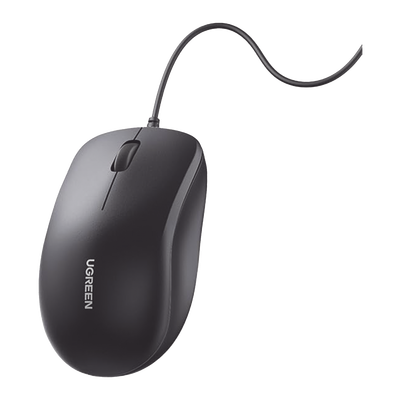 Mouse Óptico USB / 1200 DPI / Cable 1.5 m (4.9 ft) / 3 Botones / Diseño Ergonómico / Silencioso / Multiplataforma