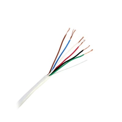 Bobina de Cable / 305 m (1000 pies) / 6 x 22 AWG / Cobre / CMR / Interior / Control de Accesos / Alarmas / Automatización / Interfonos