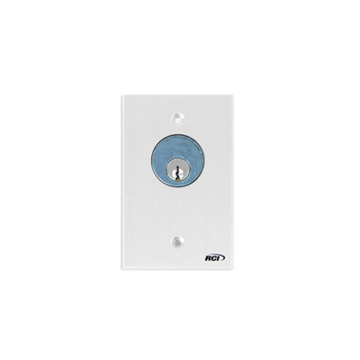 Interruptor con Llave / Acción Mantenida / SPDT 3A @ 125 VCA / Aluminio Anodizado / Montaje Superficie o Encastrado