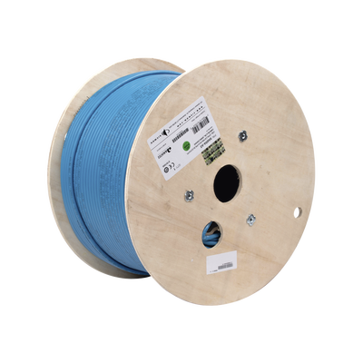 Bobina de Cable Blindado F/UTP / Cat6A / 4 Pares / 23 AWG / CMR Riser / 305 m (1000 pies) / 500 MHz / 10GBase-T