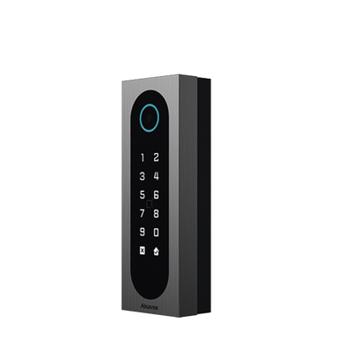 Control de Acceso Slim / 20,000 Tarjetas / 100,000 Eventos / IP65 & IK09 / Multi-Credencial QR-Bluetooth-PIN-RFID / Wiegand-RS485-Relay / Aluminio y Vidrio Templado