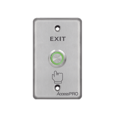 Botón de Salida con Aro Luminoso / Verde / IP65 / Aluminio / NO,COM,NC / 12-24 VCC