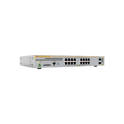 Switch Industrial-Lite PoE+ administrable capa 2 / 16 Puertos Gigabit + 2 SFP / 247 W PoE+ / 0°C a 65°C / 26.8 Mpps