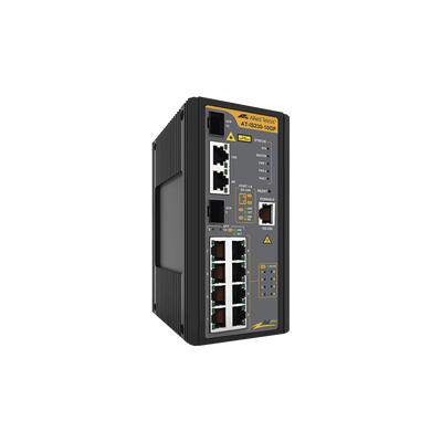 Switch Industrial PoE+ administrable de 8 Puertos 10/100/1000 Mbps + 2 puertos SFP Combo, 120 W