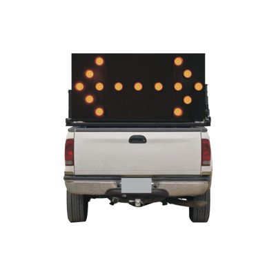 Tablero de señalización doble / LED ámbar / 1500x750x50mm / 12V DC / Visibilidad >300m / 4.92x2.46x0.16ft