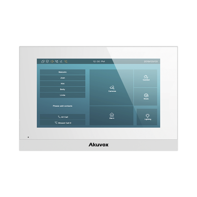 Monitor IP Touch / Pantalla 7" Capacitiva / SIP / PoE / Wi-Fi 2.4 GHz / RAM 1 GB / ROM 8 GB / 0.23 m (0.75 ft) Perfil