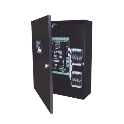 Controlador de Acceso / 4 Lectoras Wiegand / Doble Procesador / 45,000 Tarjetas / 16 Entradas Auxiliares / Gabinete con LED