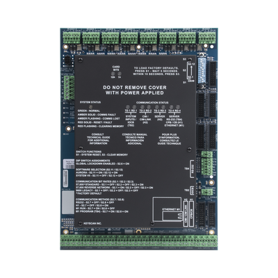 Tarjeta Principal Controlador / 8 Lectoras / 8 Puertas / 45,000 Tarjetas / TCP-IP Opcional / 16 Entradas Auxiliares / 8 Salidas Auxiliares
