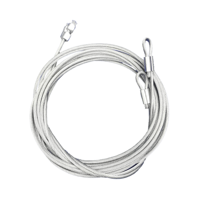 Cable para Puertas Seccionales / 1/8 Pulgada / 7 y 8 Pies / Izquierdo y Derecho / Residencial y Comercial / 20x8 Pies (6.1x2.44 m)