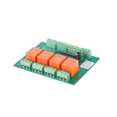 Tarjeta control de esclusas / 2 puertas / 4 relevadores 1A @ 115VAC / 2 triggers 5V / 73x94x20 mm / 12VDC