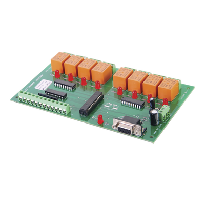 Tarjeta de Control Programable / 8 Puertas / 8 Relevadores Aislados / RS232 / 12-24 VCC y 24 VCA / 6.725 x 4.025 pulg
