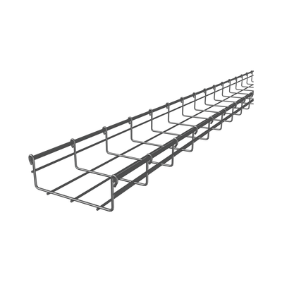 Charola Tipo Malla / 54 mm Peralte / 150 mm Ancho / 3 m Longitud / Electro Zinc 15-20 micras / 129 Cables Cat6 / 9.84 pies