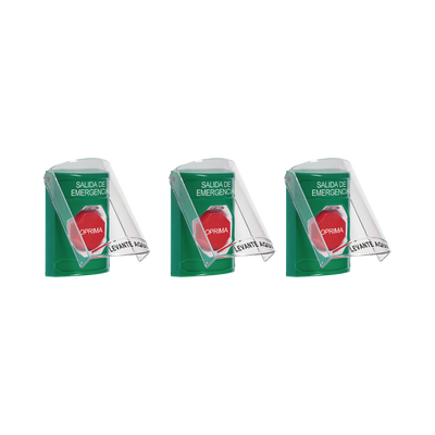 Botones de Emergencia / 3 Métodos de Activación / 3 Mensajes Configurables / Iluminación RGB / Contactos Forma C 10A / IP Compacto