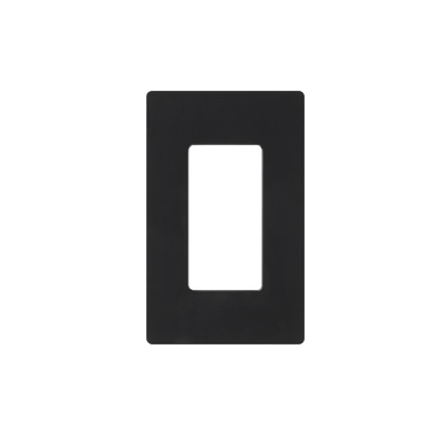 Tapa para Dispositivo de Pared / 1-Gang / Diseño Sin Tornillos Visibles / 11.9 x 7.4 x 0.7 cm (4.69 x 2.91 x 0.28 in) / Acabado Negro
