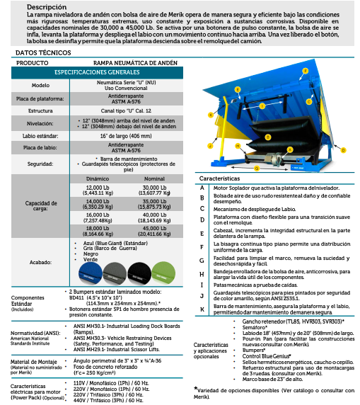 Rampa Niveladora Mecanica Blue Giant 30,000lb 6 x 8