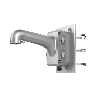 Soporte de Montaje para Domo PTZ / Poste Vertical con Caja de Conexión / Ajustable 80-200 mm / Carga Máxima 10 kg (22 lb) / Aluminio y Acero
