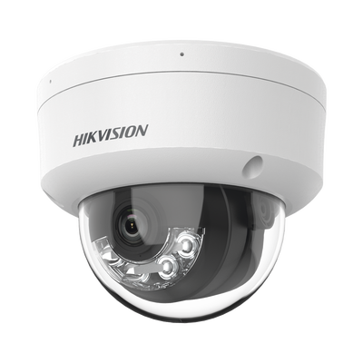 Cámara Domo IP / 6 Megapixel / Dual Light 30 m (98.4 ft) / Lente 2.8 mm / 105° / Audio Integrado / IK08 / IP67 / PoE