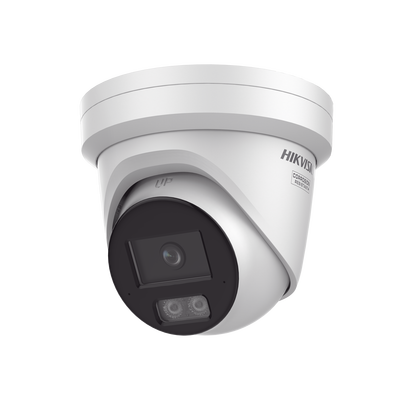 Turret IP 4 Megapixel / Lente 2.8 mm / 98 pies IR + Luz Blanca / Doble Micrófono / IP67 / WDR 130 dB / AcuSense 3.0 / NEMA 4X / AcuSeek