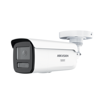 Bala IP / 6 Megapixel / Lente 4 mm / 197 pies IR + Luz Blanca / Exterior IP67 / Estrobo Azul y Rojo / WDR 130 dB / ACUSENSE 3.0 / Metal / NEMA 4X / ACUSEEK