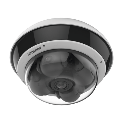 Cámara IP Panorámica 360° / 22 Megapixel Total / 4 Lentes Mot. 2.8 a 12 mm + Fisheye / DarkFighter / AcuSense / IR 30 m (98.4 ft) / IP67 / IK10 / PoE+