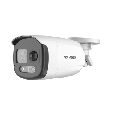 Cámara Bala TURBOHD / 2 Megapixel Full HD / Color 24/7 / Luz Blanca 40 m (131.2 ft) / WDR 130 dB / Sensor PIR 110° / Sirena 93.5 dB / Estrobo Rojo-Azul / IP67