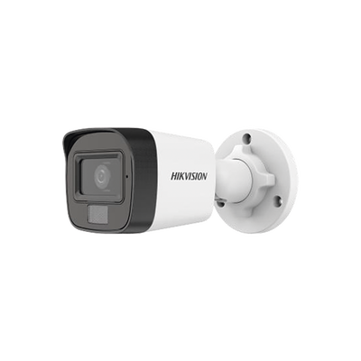 Bala TURBOHD 3K (5 Megapixel) / Resolución 2960 x 1665 / Lente 2.8 mm / Smart Hybrid Light IR 25 m (82 ft) + Luz Blanca 20 m (65.6 ft) / Micrófono Integrado / dWDR / 4 Tecnologías TVI-AHD-CVI-CVBS / Exterior IP67