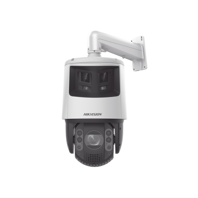 PTZ IP TandemVu / 4 Megapixel PTZ + 6 Megapixel Panorámica / 25X Zoom Óptico / IR 200 m (656.2 ft) / Luz Blanca 30 m (98.4 ft) / WDR 120 dB / IP66 / Hi-PoE